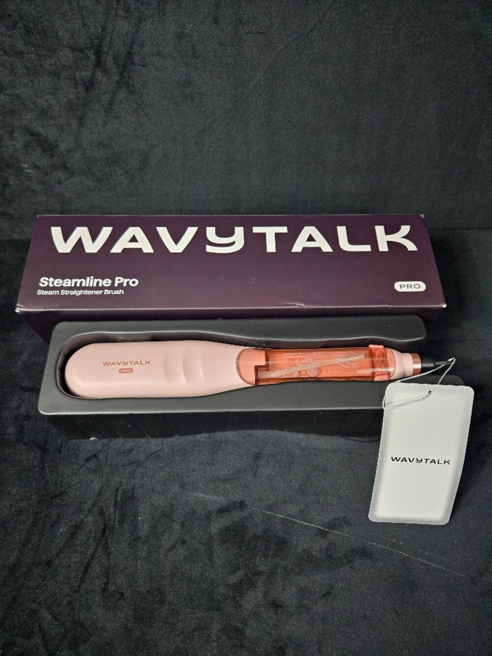 Wavytalk Steamline Pro B390 Steam Hair Straightener Brush Pink 3-in-1